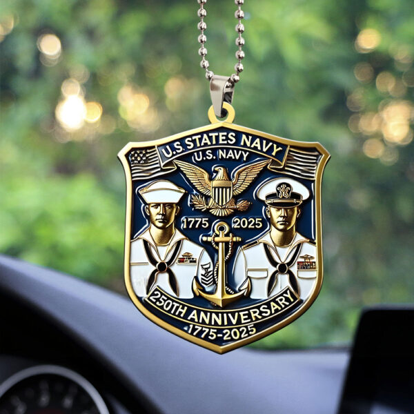 US Navy Custom shape 2-sided Acrylic Car Ornament - MAITM 12349