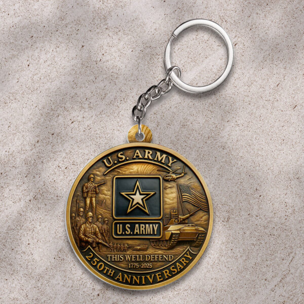 US Army Custom Shape 2-sided Keychain - HOATT 11835