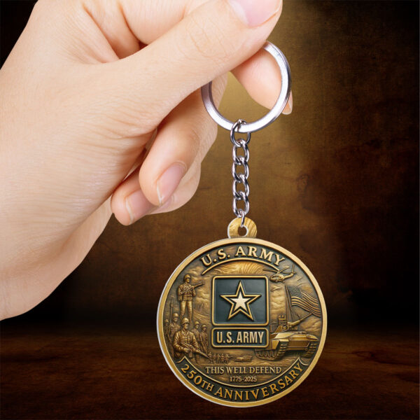 US Army Custom Shape 2-sided Keychain - HOATT 11835