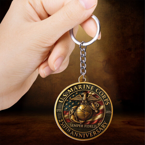 US Marine Corps Custom Shape 2-sided Keychain - HOATT 11836