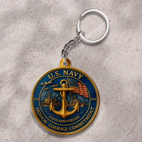 US Navy Custom Shape 2-sided Keychain - HOATT 11834