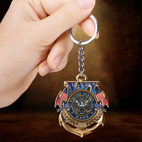 US Navy Custom Shape 2-sided Keychain - HOATT 11838