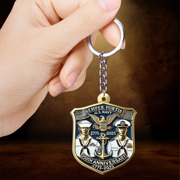 US Navy Custom Shape 2-sided Keychain - HOATT 11964