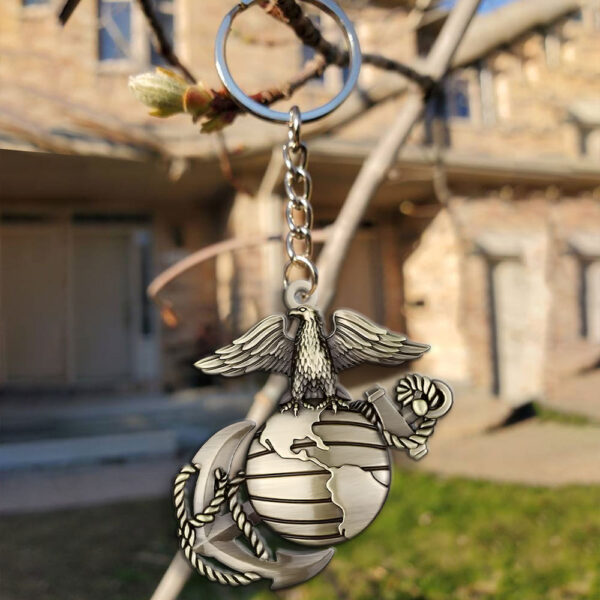 US Marine Corps Custom Shape 2-sided Keychain - MAITM 12113