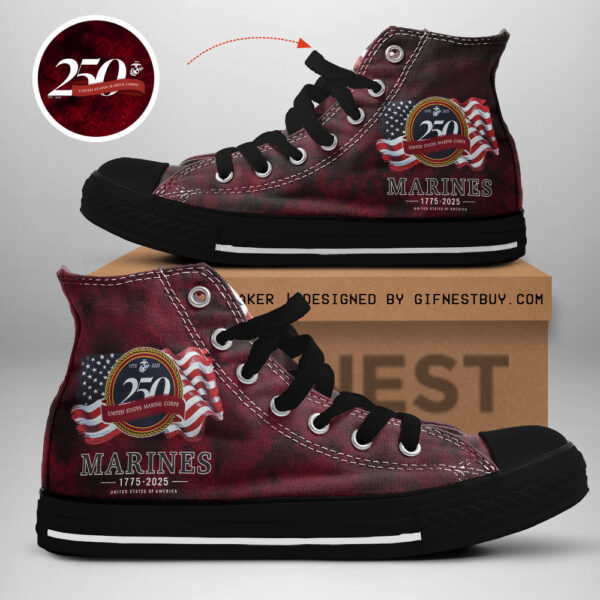 US Marine Corps High Top Canvas Shoes - TANTN 14679