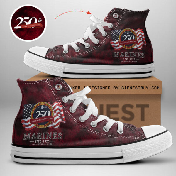 US Marine Corps High Top Canvas Shoes - TANTN 14679