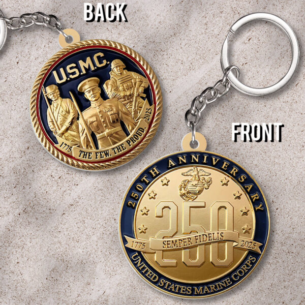 US Marine Corps Custom Shape 2-sided Keychain - HOATT 11934