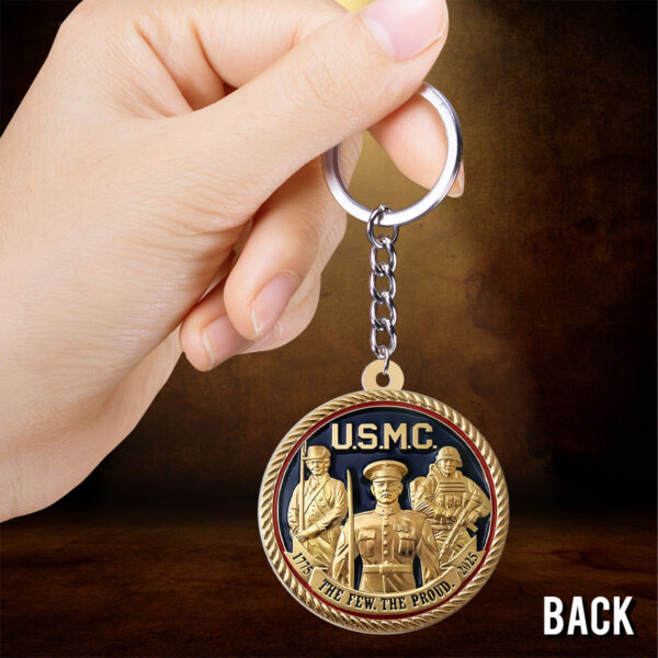 US Marine Corps Custom Shape 2-sided Keychain - HOATT 11934