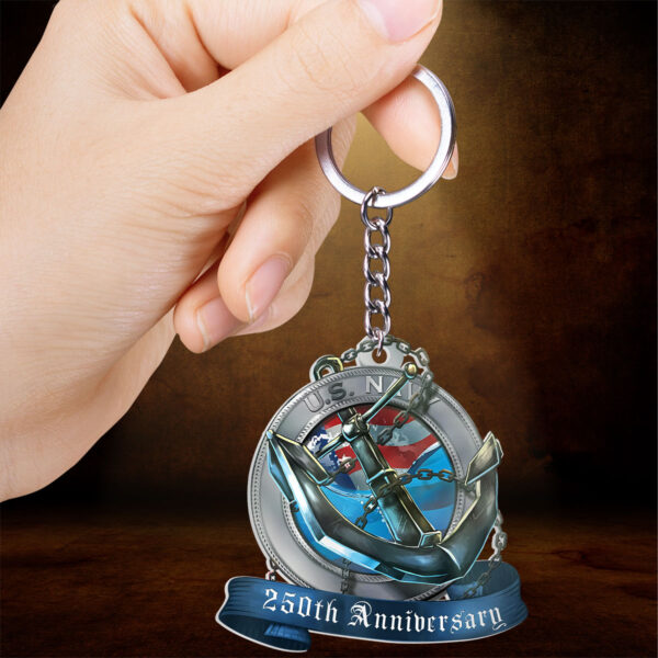 US Navy Custom Shape 2-sided Keychain - HOATT 11933