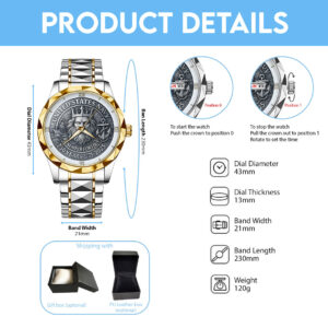 US Navy Alloy Luxury Quartz Watch - HOATT 11931