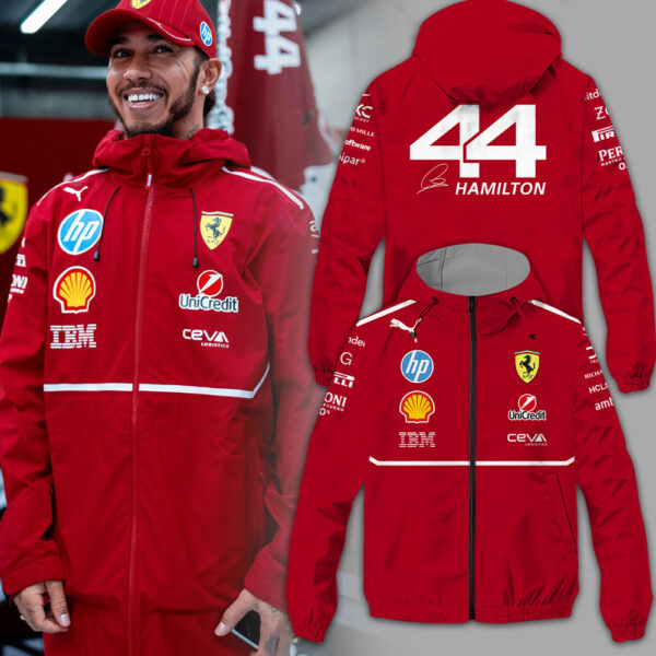 Scuderia Ferrari x Lewis Hamilton 3D Windbreaker Jacket - TMTHU 127