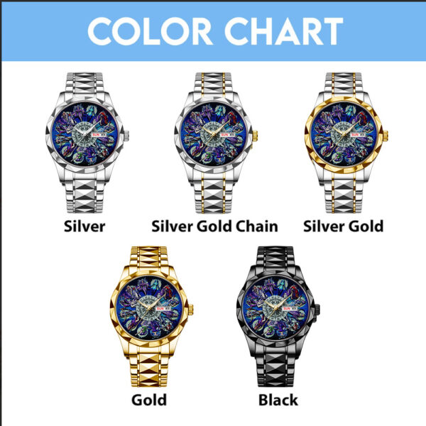 Zodiac Alloy Luxury Quartz Watch - TANTN 14575