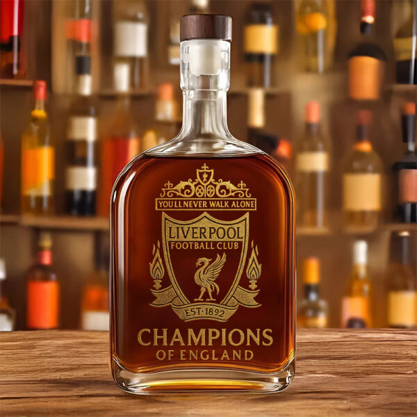 Liverpool FC 25oz Empty Whiskey Bottle - TMTHU 217