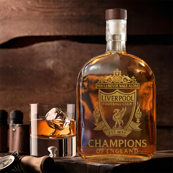 Liverpool FC 25oz Empty Whiskey Bottle - TMTHU 217