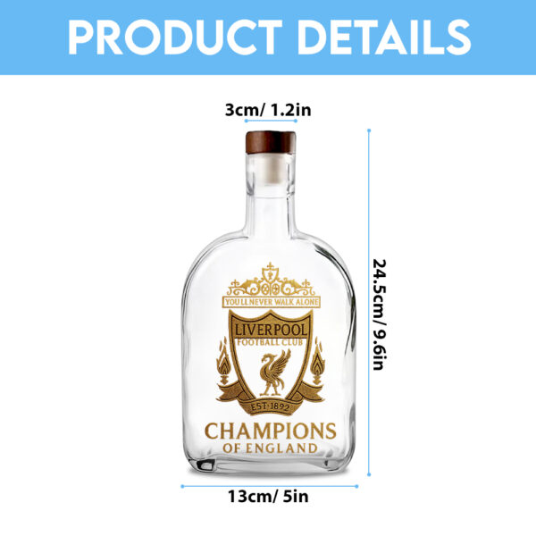 Liverpool FC 25oz Empty Whiskey Bottle - TMTHU 217