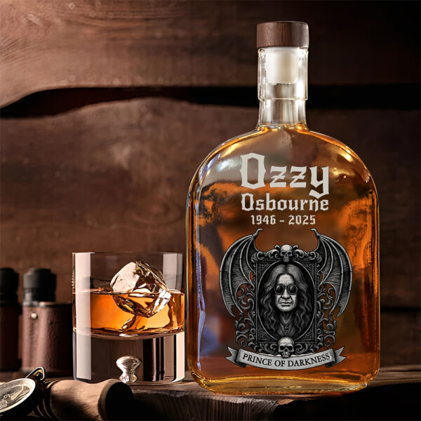 Ozzy Osbourne 25oz Empty Whiskey Bottle - MAITM 12433