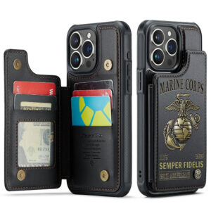 US Marine Corps Leather Wallet Phone Case - MAITM 12484