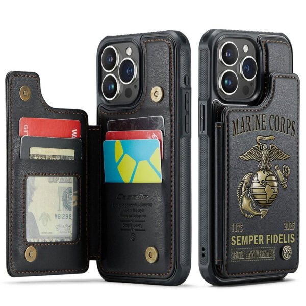 US Marine Corps Leather Wallet Phone Case - MAITM 12484