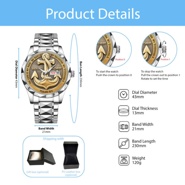 Anchored in Christ Alloy Luxury Quartz Watch - MAITM 12489