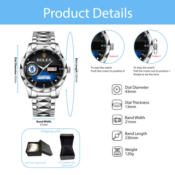 Chelsea FC x Rolex Alloy Luxury Quartz Watch - MAITM 12456