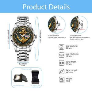 US Navy Alloy Luxury Quartz Watch - MAITM 12450