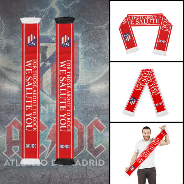 Rock Music x Atlético Madrid Ruffneck Soccer Scarf - TANTN 14978