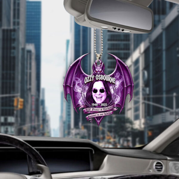 Black Sabbath x Ozzy Osbourne Custom shape 2-sided Acrylic Car Ornament - HOATT 12337