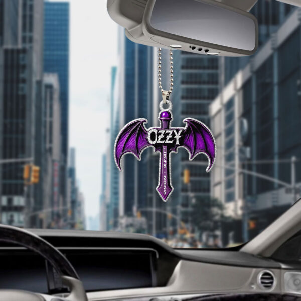 Black Sabbath x Ozzy Osbourne Custom shape 2-sided Acrylic Car Ornament - HOATT 12141