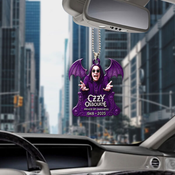Black Sabbath x Ozzy Osbourne Custom shape 2-sided Acrylic Car Ornament - GNE 4126