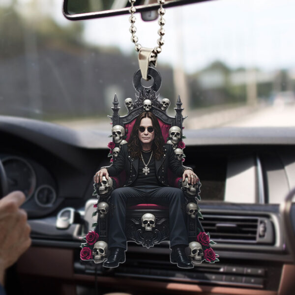 Black Sabbath x Ozzy Osbourne Custom shape 2-sided Acrylic Car Ornament - HOATT 12140
