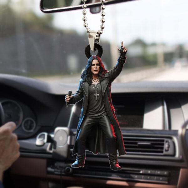 Black Sabbath x Ozzy Osbourne Custom shape 2-sided Acrylic Car Ornament - HOATT 12170
