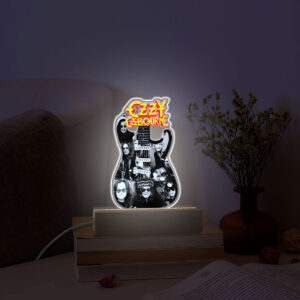 Black Sabbath x Ozzy Osbourne Led Light with Wooden Base (7 Colors) - HOATT 12117