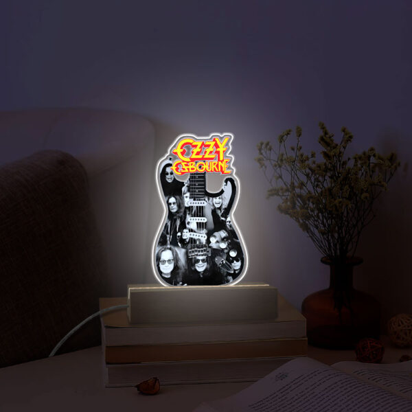 Black Sabbath x Ozzy Osbourne Led Light with Wooden Base (7 Colors) - HOATT 12117