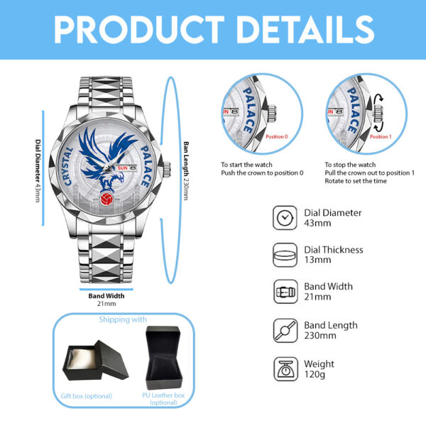 Crystal Palace FC Alloy Luxury Quartz Watch - TANTN 15157