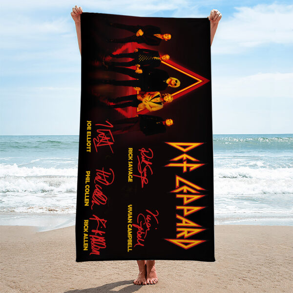 Def Leppard Rectangle Beach Towel - TMTHU 206
