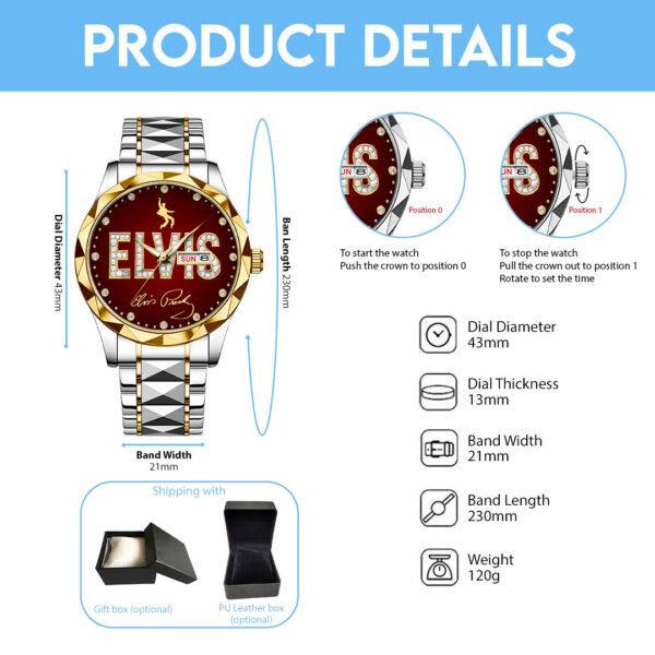 Elvis Presley Alloy Luxury Quartz Watch - HOATT 12280