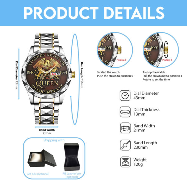 Freddie Mercury Alloy Luxury Quartz Watch - TANTN 14947
