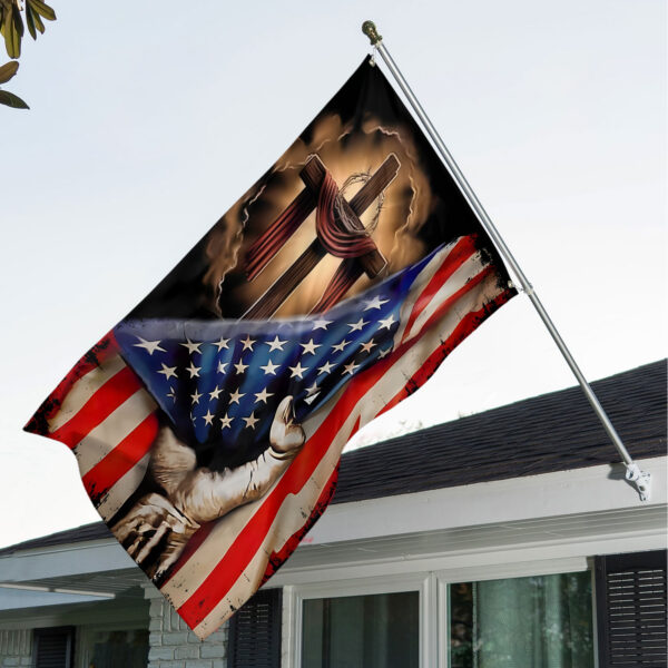 God Bless America 3D House Flag - TANTN 14993