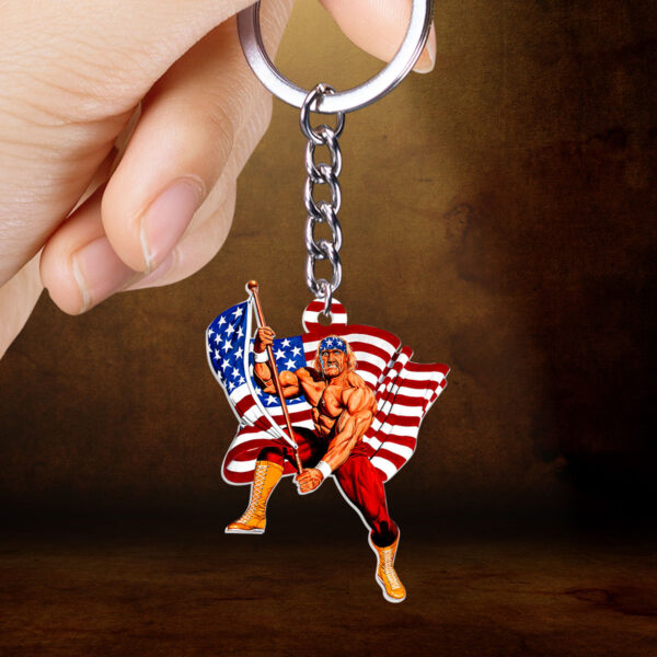 Hulk Hogan Custom Shape 2-sided Keychain - HOATT 12165