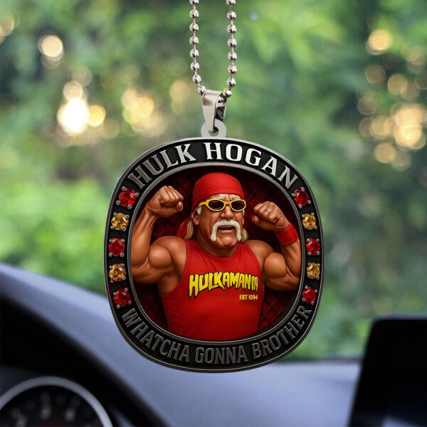 Hulk Hogan Custom shape 2-sided Acrylic Car Ornament - TANTN 15122