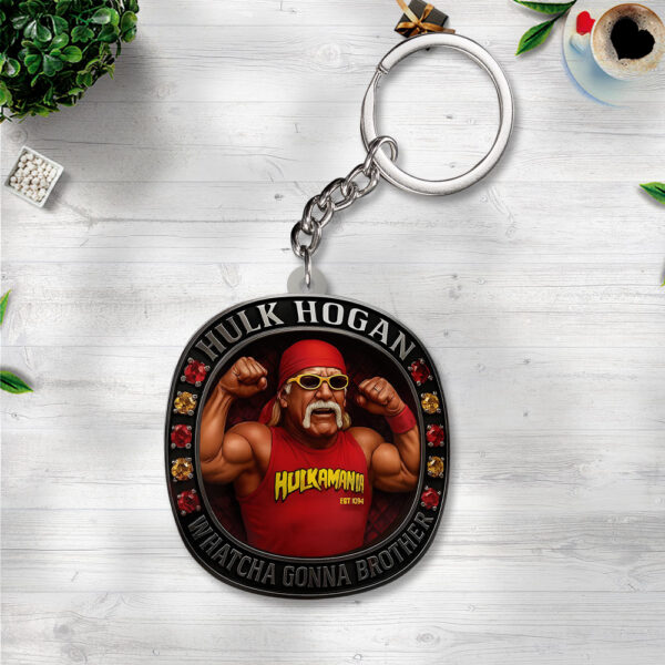 Hulk Hogan Custom Shape 2-sided Keychain - TANTN 15123