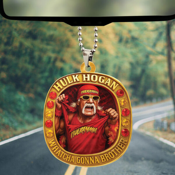 Hulk Hogan Custom shape 2-sided Acrylic Car Ornament - HOATT 12166