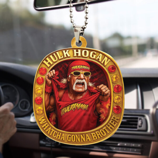Hulk Hogan Custom shape 2-sided Acrylic Car Ornament - HOATT 12166