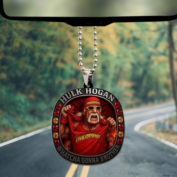 Hulk Hogan Custom shape 2-sided Acrylic Car Ornament - TANTN 15120