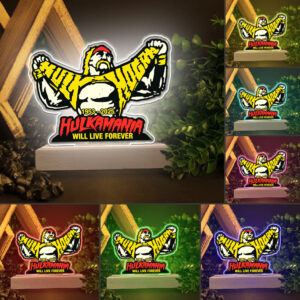 Hulk Hogan Led Light with Wooden Base (7 Colors) - HOATT 12125