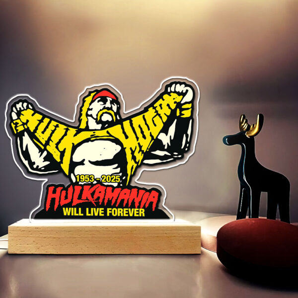 Hulk Hogan Led Light with Wooden Base (7 Colors) - HOATT 12125