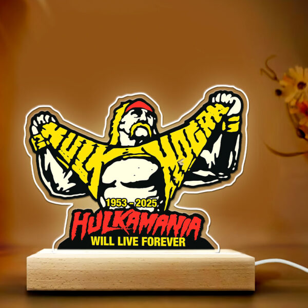 Hulk Hogan Led Light with Wooden Base (7 Colors) - HOATT 12125