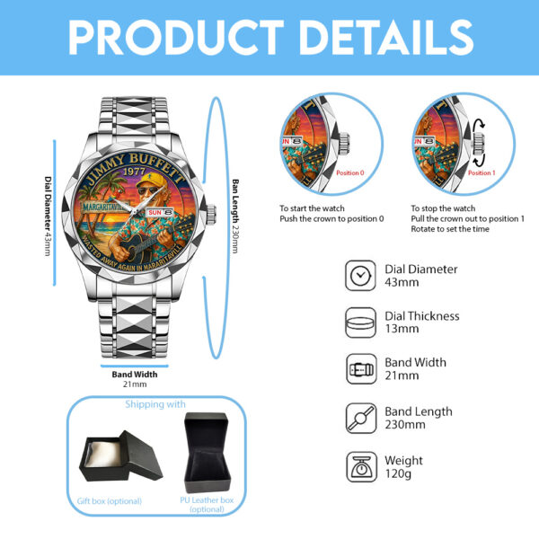 Jimmy Buffett Alloy Luxury Quartz Watch - TANTN 14960