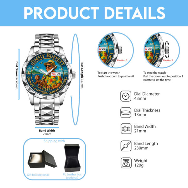 Jimmy Buffett Alloy Luxury Quartz Watch - TANTN 14961