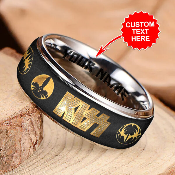 Personalized Kiss Band Custom Alloy Ring - HOATT 12233